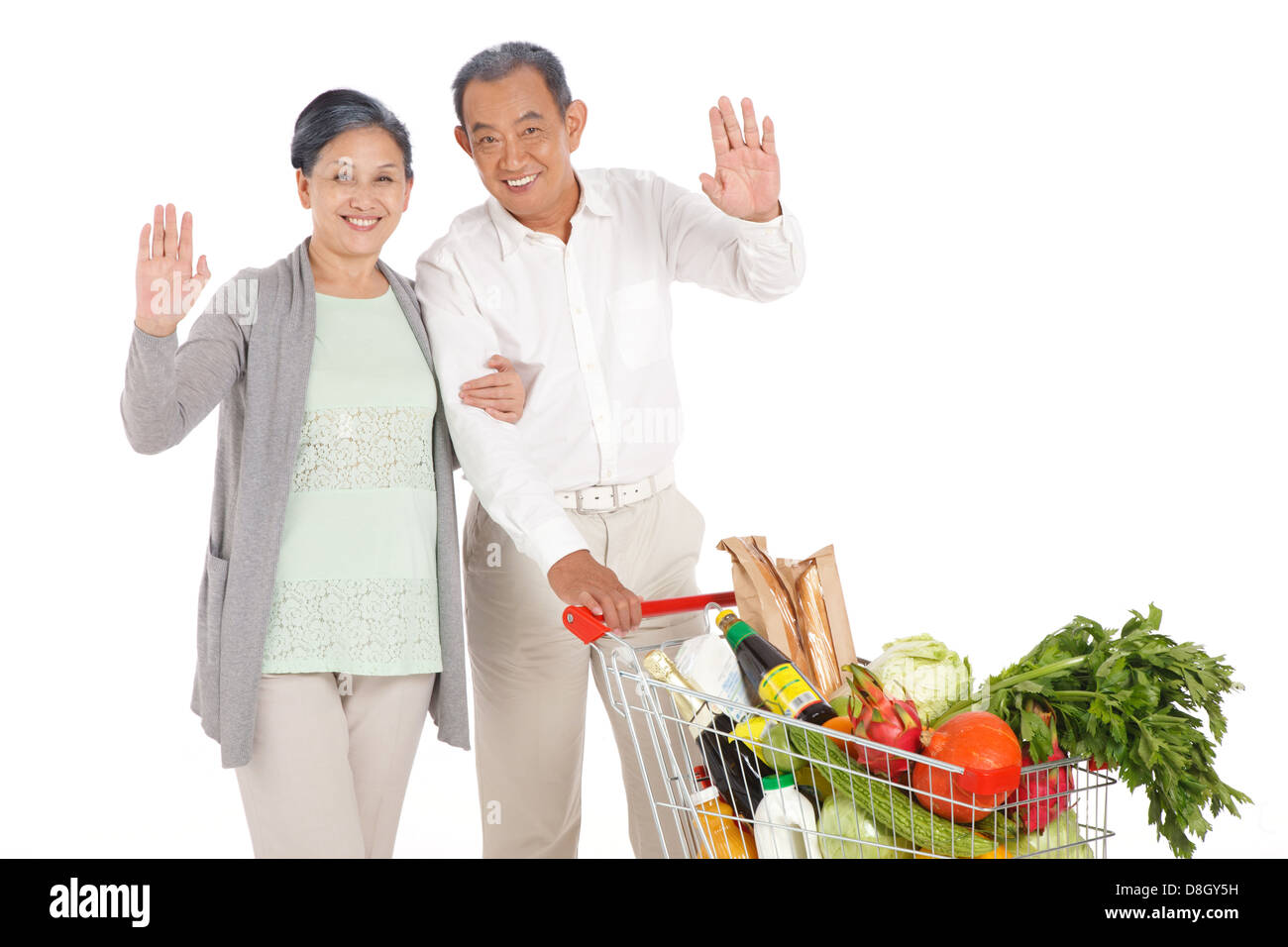 Old chinese woman pushing cart hi-res stock photography and images - Alamy