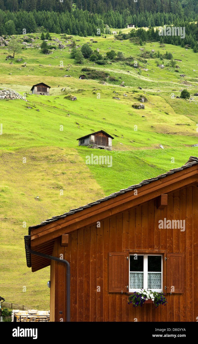 Cottages, Swiss Stock Photo