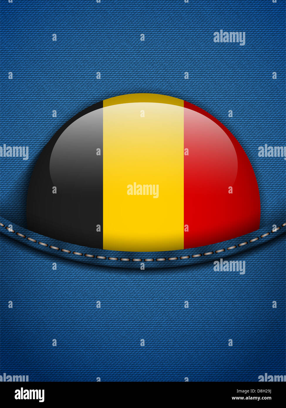 Vector - Belgium Flag Button in Jeans Pocket Stock Photo - Alamy