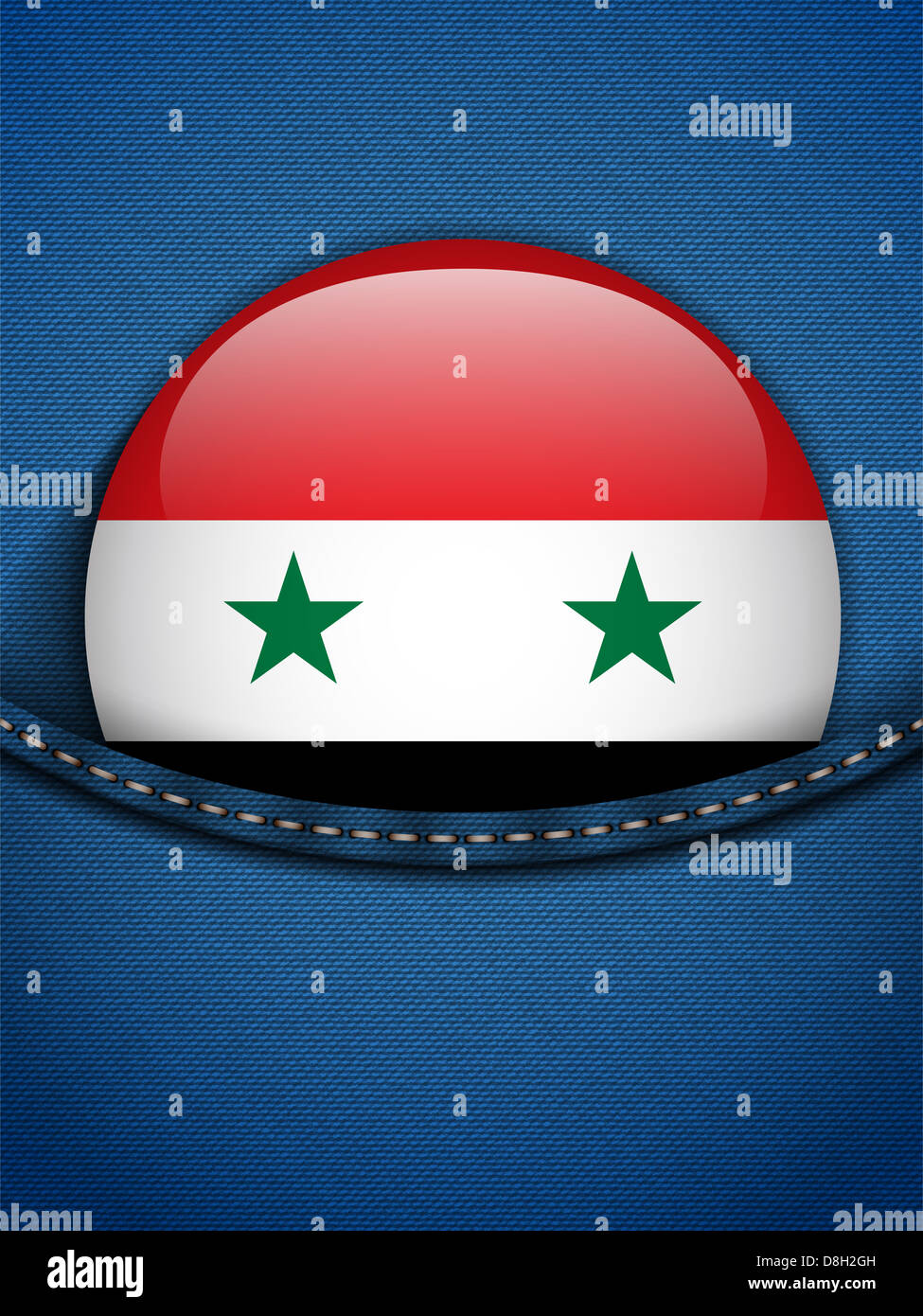 Vector - Syria Flag Button in Jeans Pocket Stock Photo - Alamy