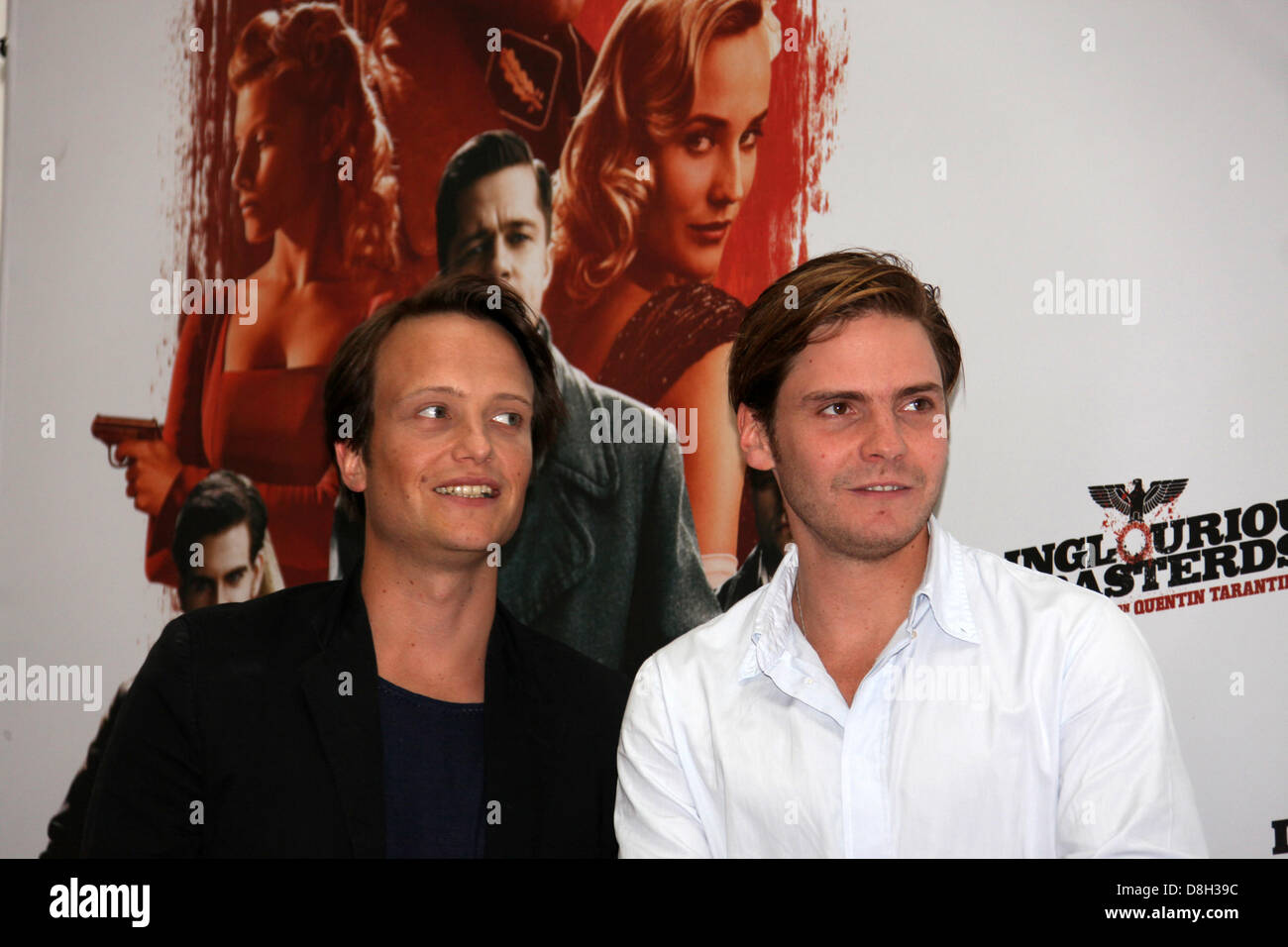 August Diehl and Daniel Bruehl (l-r) at the photocall of the US film 'Inglorious Basterds' in Berlin on the 28th of July in 2009. Stock Photo