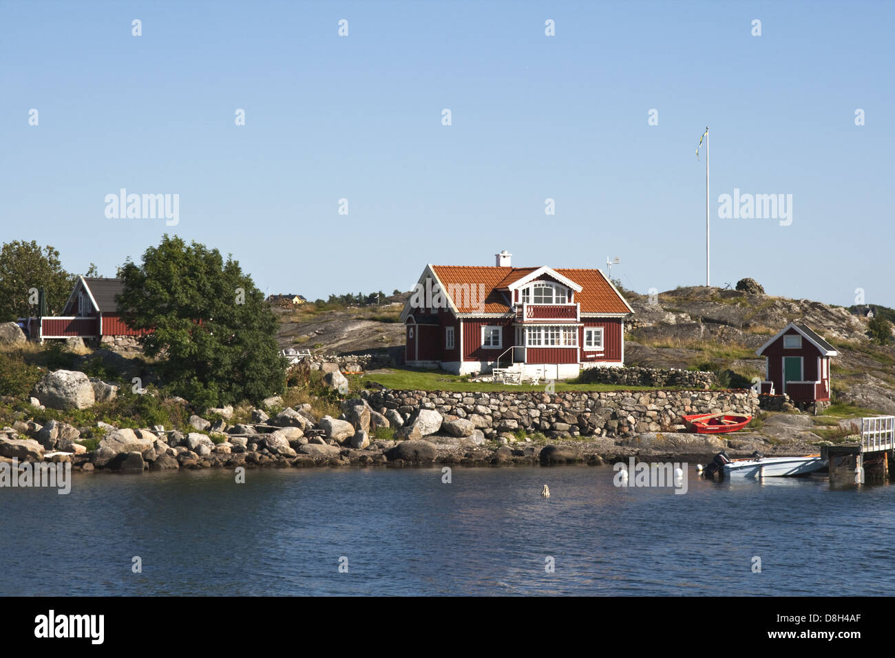 Swedish holiday home Stock Photo