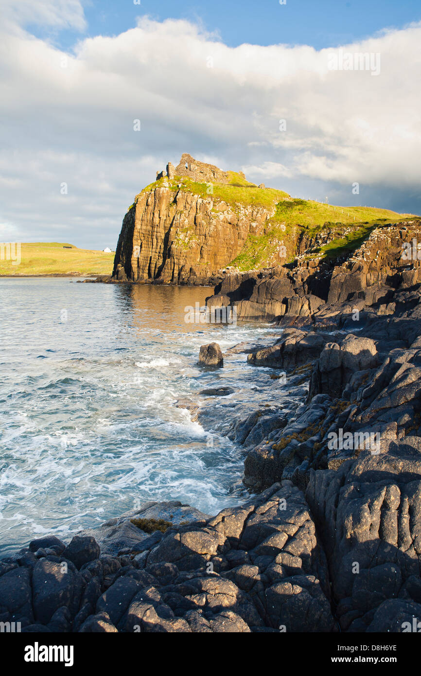 Ruins on the coast, Scotland Stock Photo