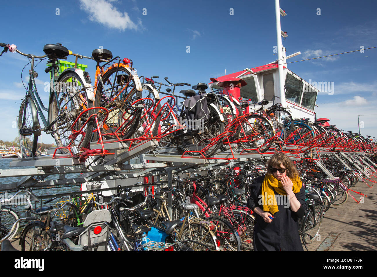 Amsterdam bike rack hires stock photography and images Alamy