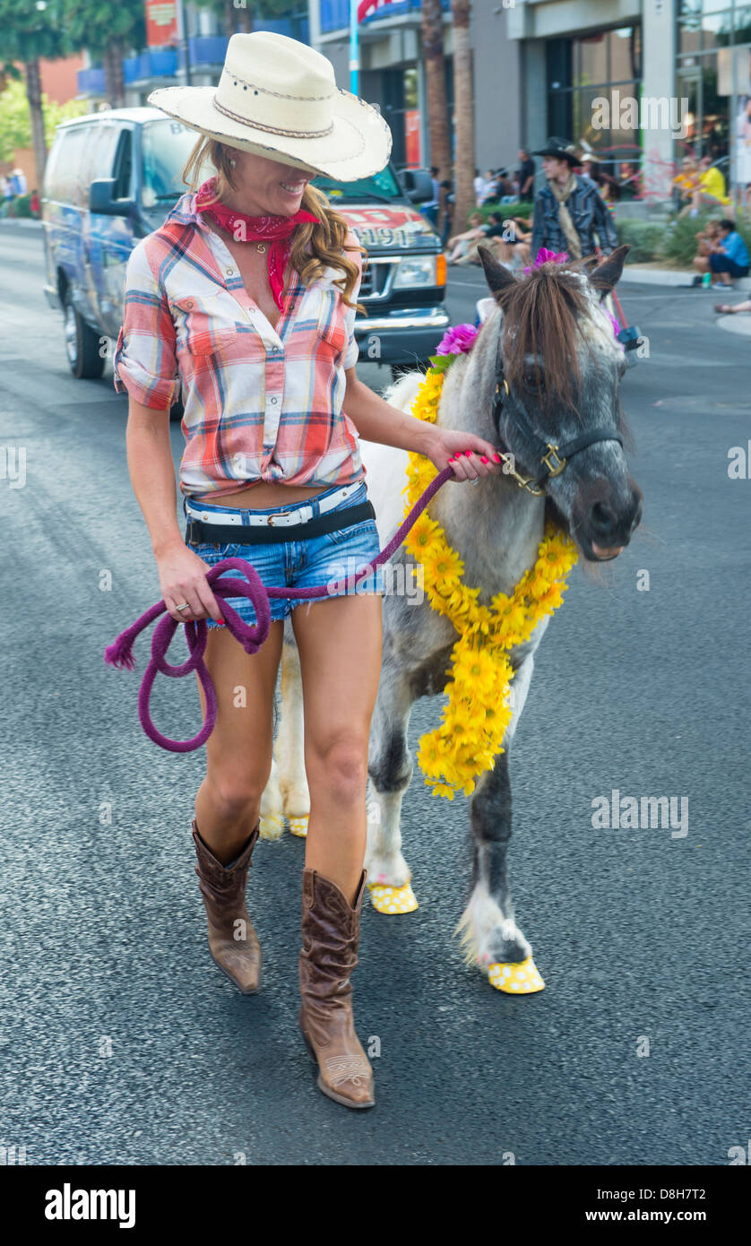 A Participant at the Helldorado Days Parade held in Las Vegas Stock