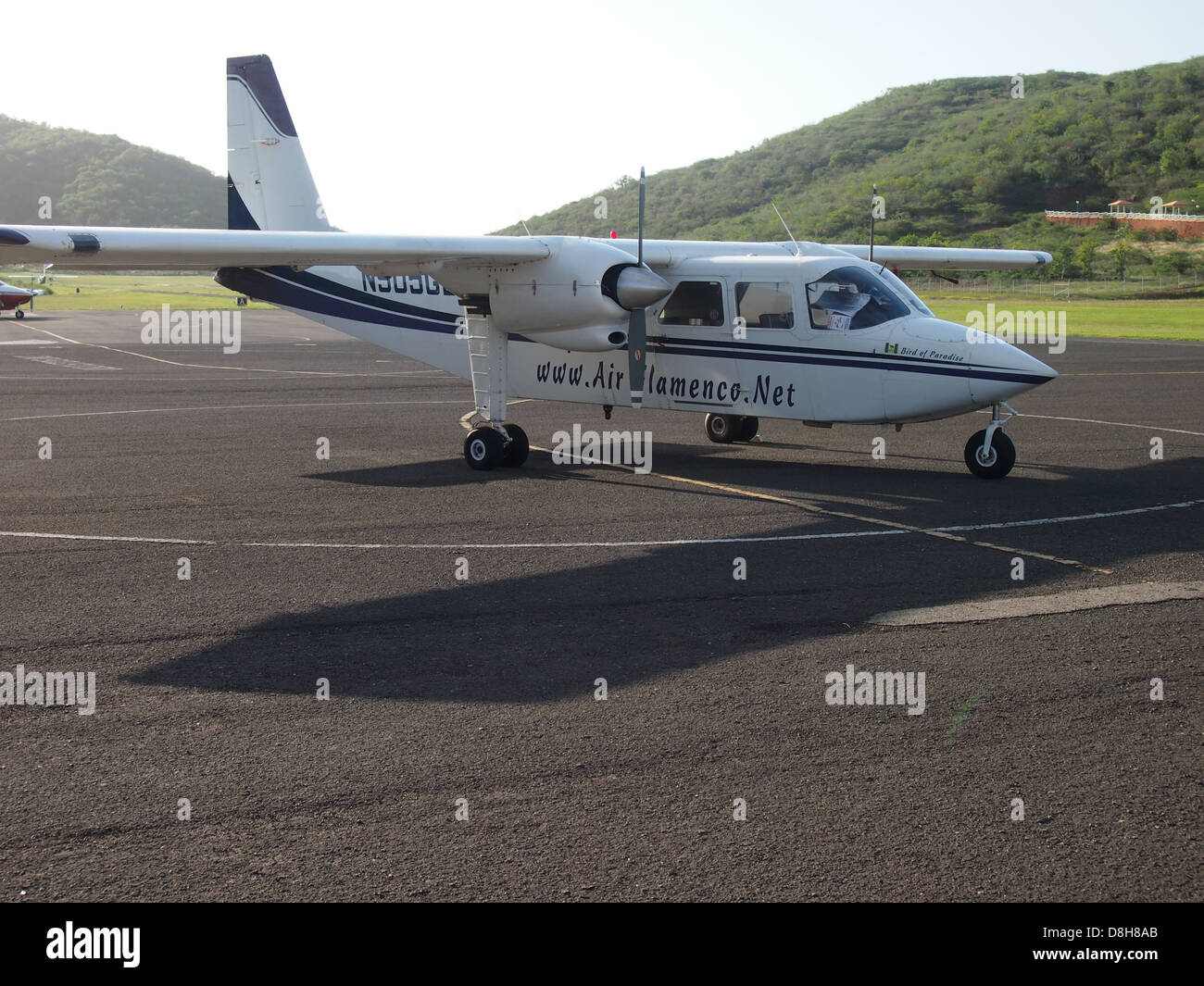 small prop plane domestic travel in Puerto Rico Stock Photo