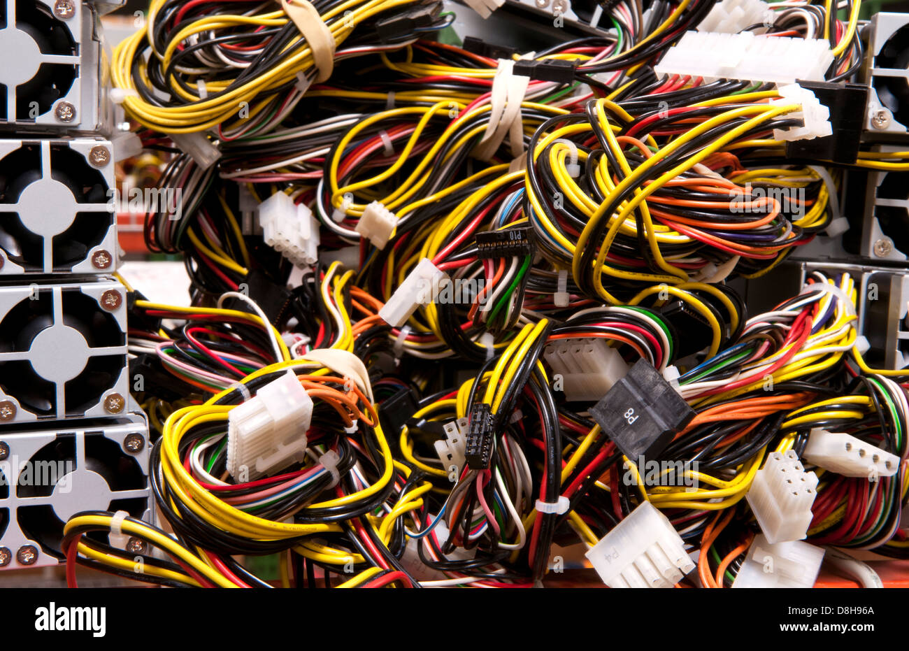 abstract of computer parts for assembly of modern technology for servers close up of connector