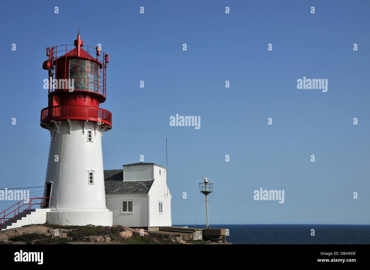 lighthouse Lindesnes Stock Photo