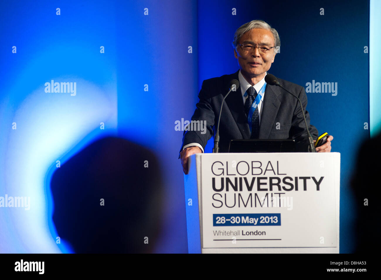 London, UK. 29th May 2013. Yoshihisa Murasawa, President of The University of Tokyo, speaks to business-leaders, senior representatives from both the IMF and OECD and Vice-Chancellors from over 30 countries to discuss the relationship between ‘universities and economic growth’ahead of G8 world-leaders meeting. Credit:  Piero Cruciatti / Alamy Live News Stock Photo