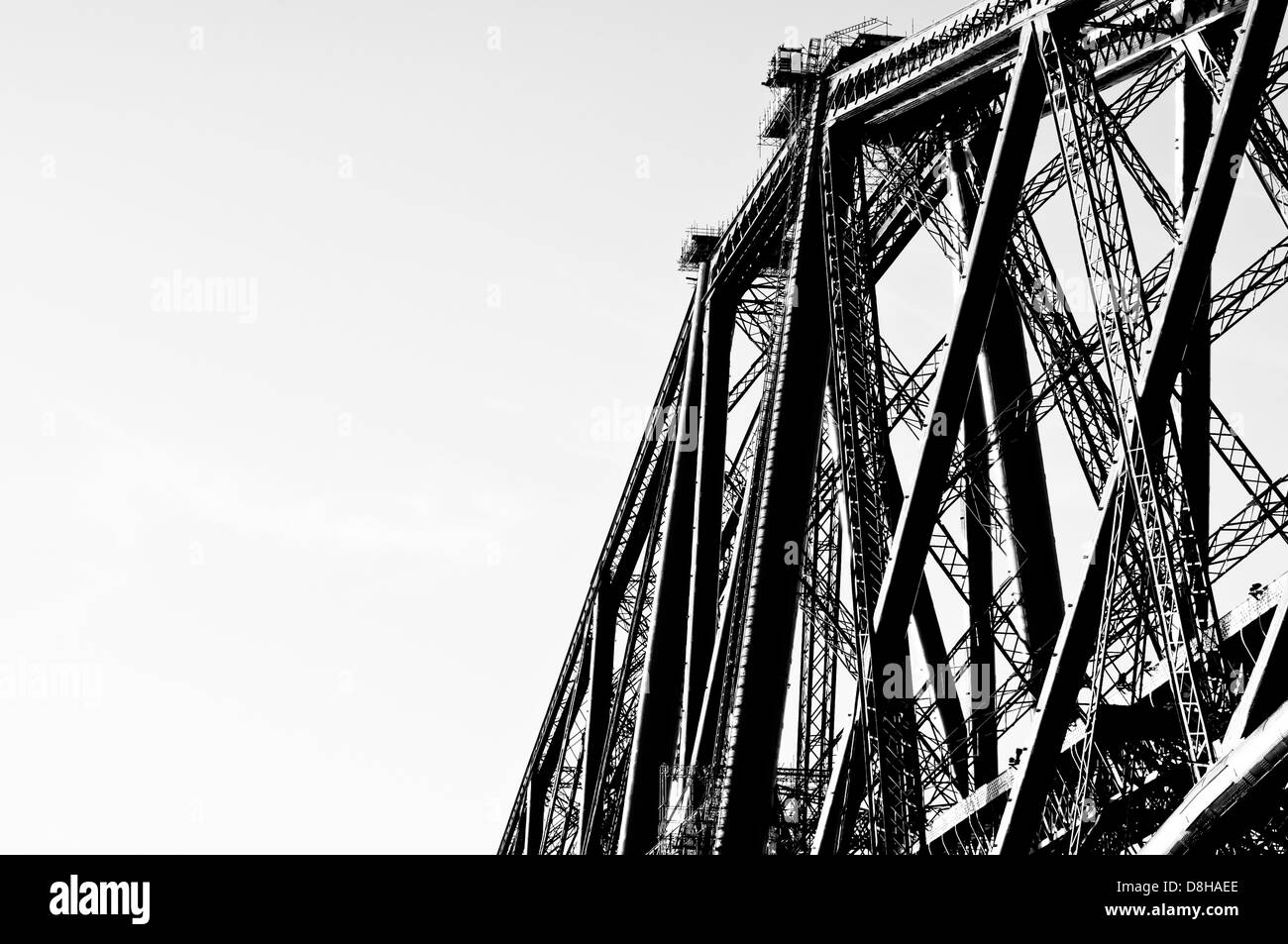 Detail of the Forth Bridge, Firth of Forth, Edinburgh, Scotland, United Kingdom, Europe Stock Photo