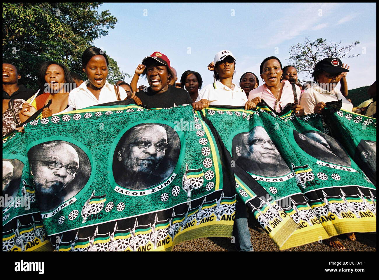 ANC rally,Curries Fountain,Durban,2009 Stock Photo