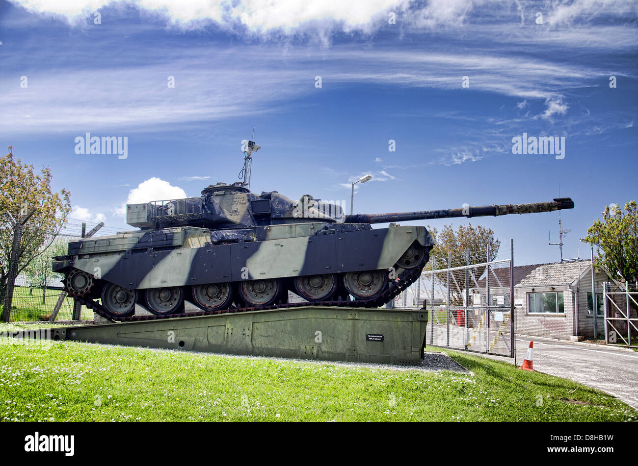 chieftain main battle tank,outside castlemartin camp Stock Photo