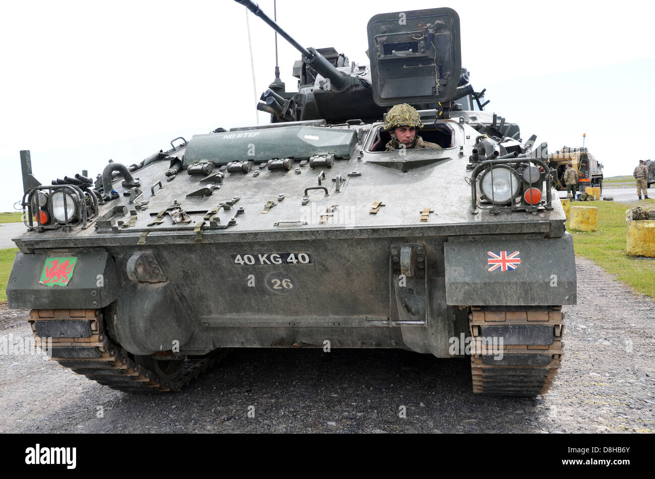 Warrior MICV (Mechanized Infantry Combat Vehicle). British army APC MIC 80 Stock Photo