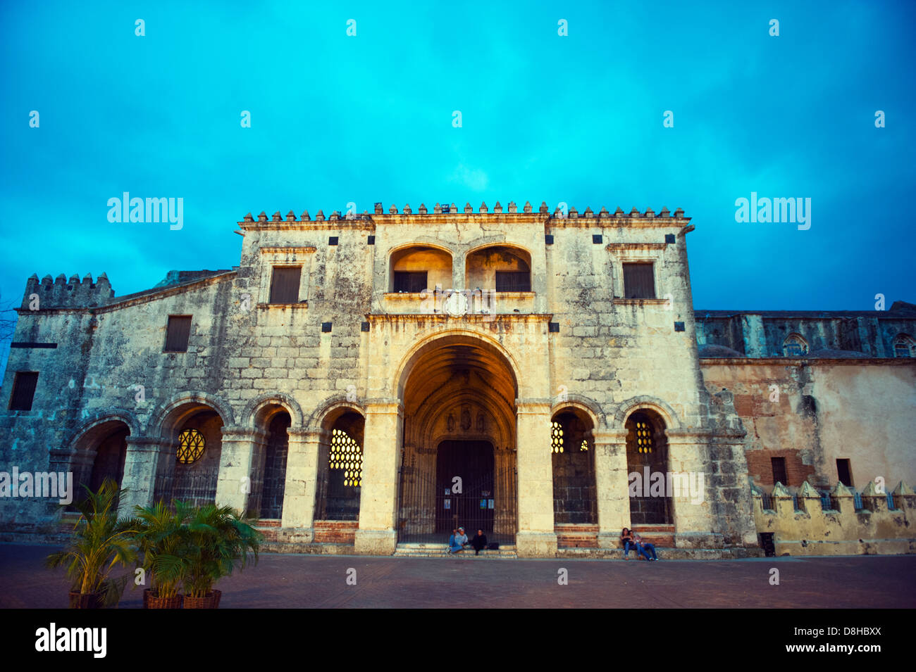 First Cathedral of the Americas, Zona Colonia colonial district, Santo Domingo, Dominican Republic, The Caribbean Stock Photo
