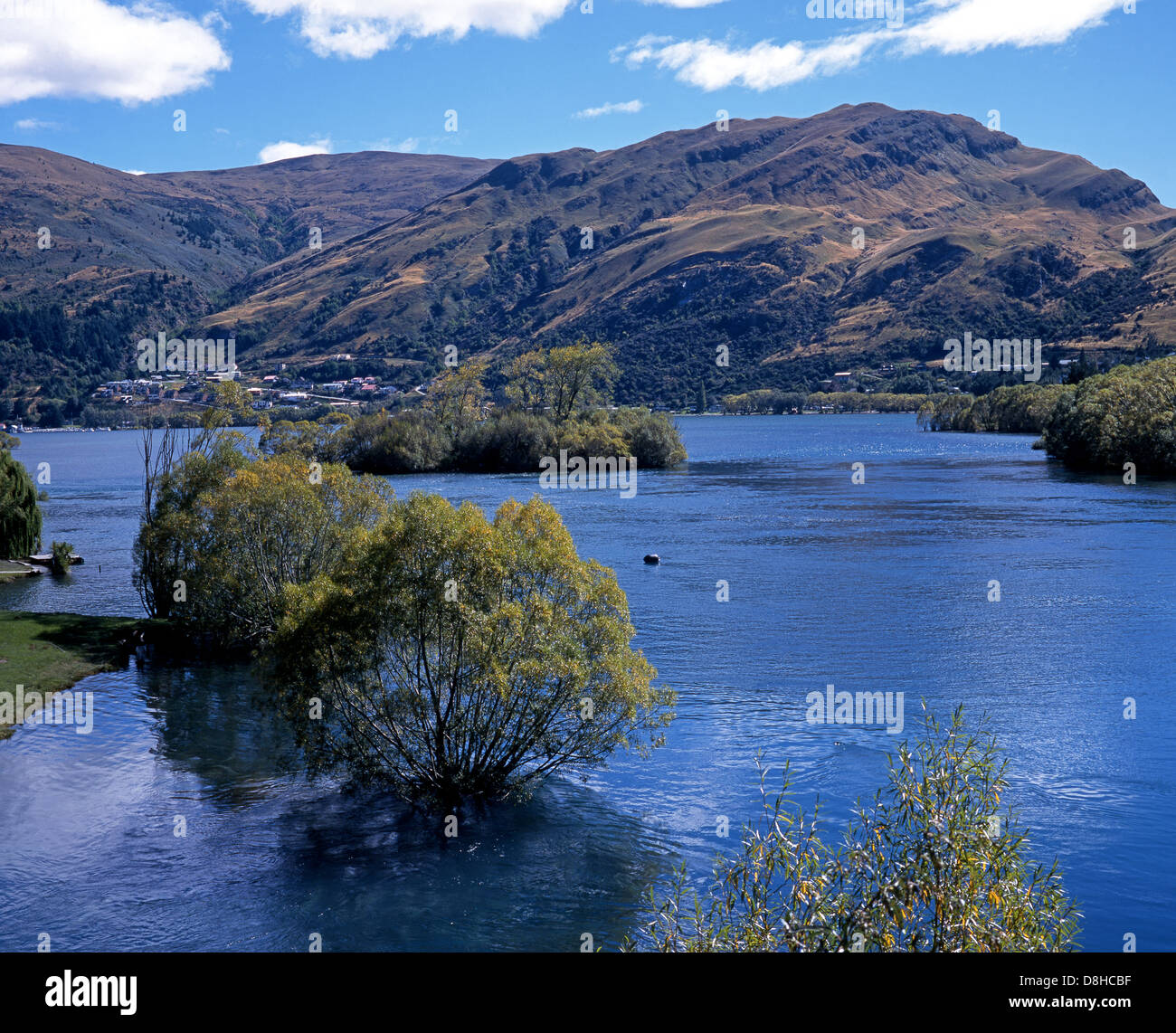 Lake near Queenstown, Otago region, South Island, New Zealand Stock ...