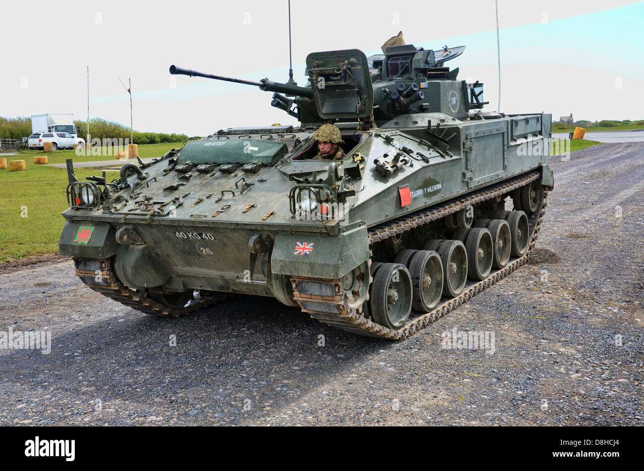 Warrior MICV (Mechanized Infantry Combat Vehicle). British army APC MIC 80 Stock Photo