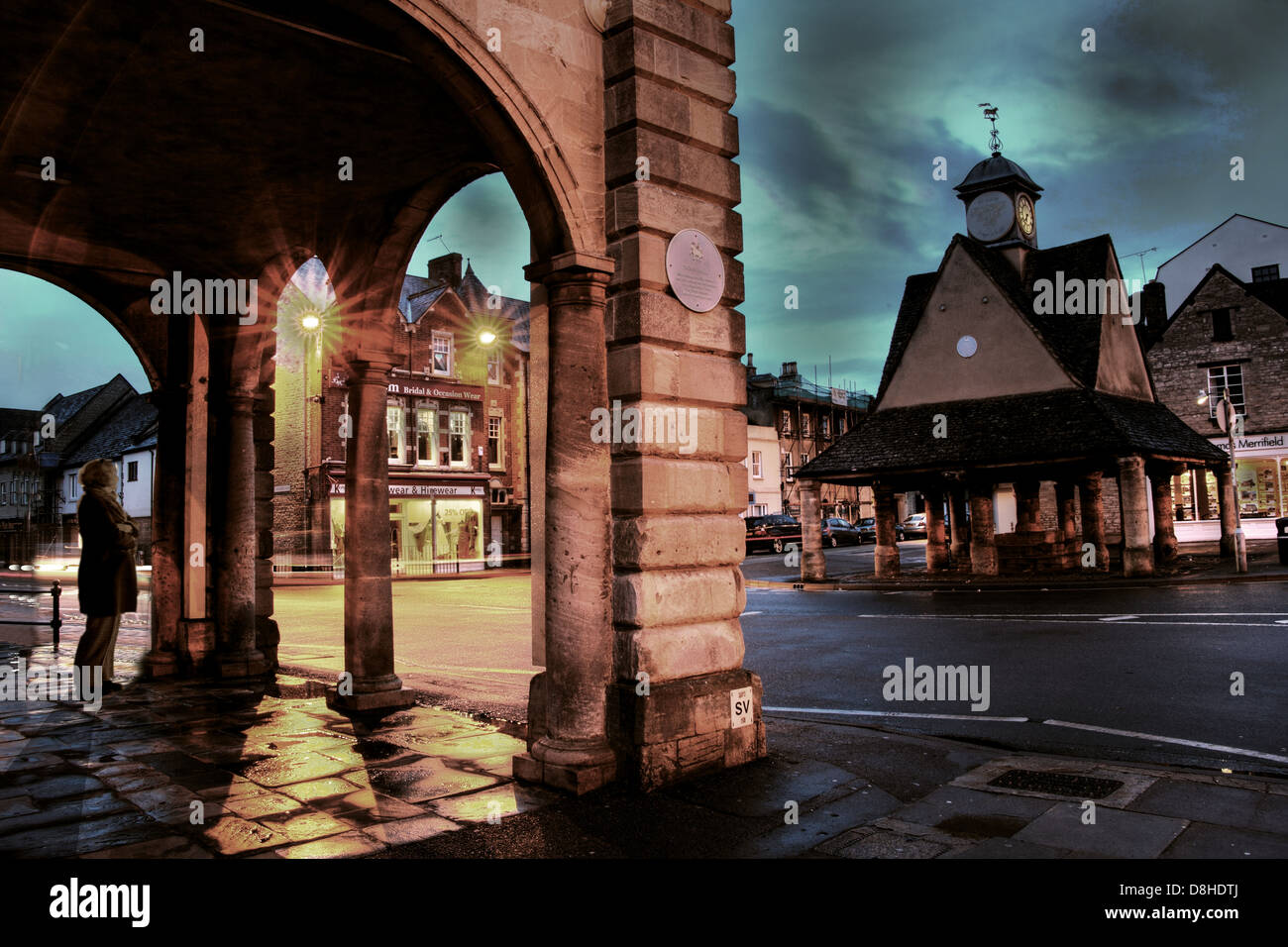 Witney marketplace, constituency of David Cameron Oxon (Oxfordshire) England UK Stock Photo