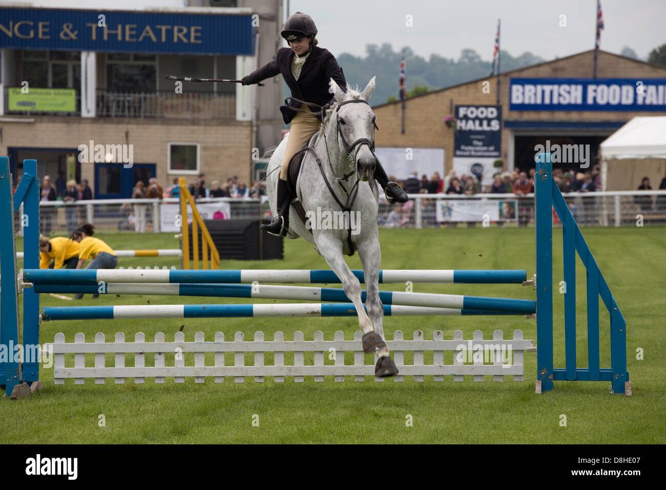 Shepton Mallet, Somerset, UK. 28th May 2013. Horse show jumping.This year celebrates the 150th