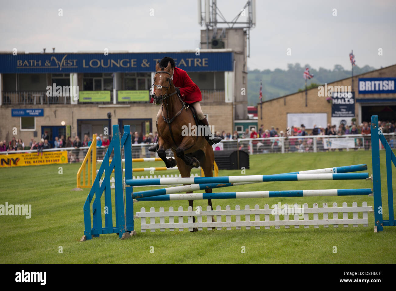 Shepton Mallet, Somerset, UK. 28th May 2013. Horse show jumping.This year celebrates the 150th