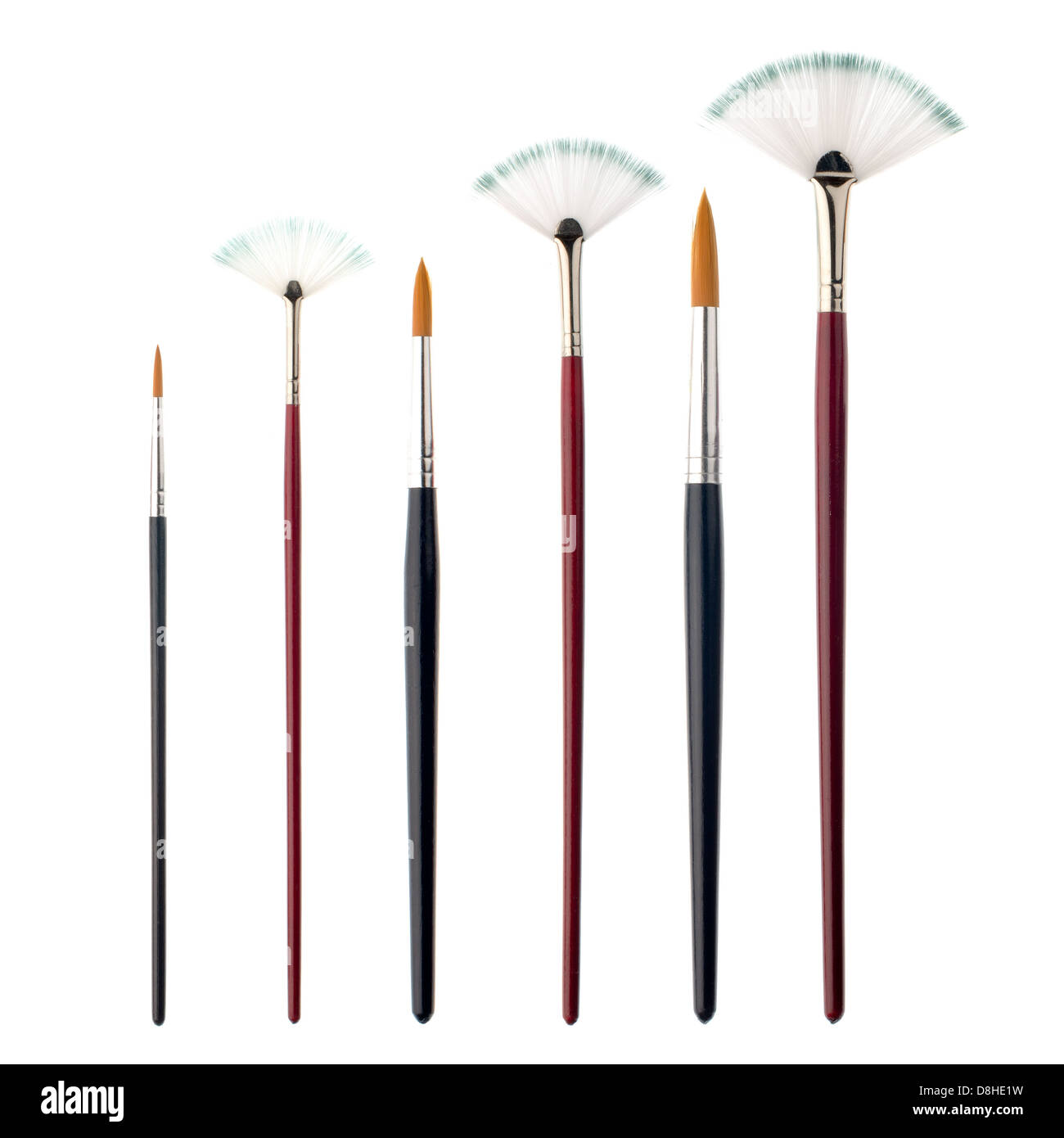 Different used art brushes isolated on white background Stock Photo Alamy