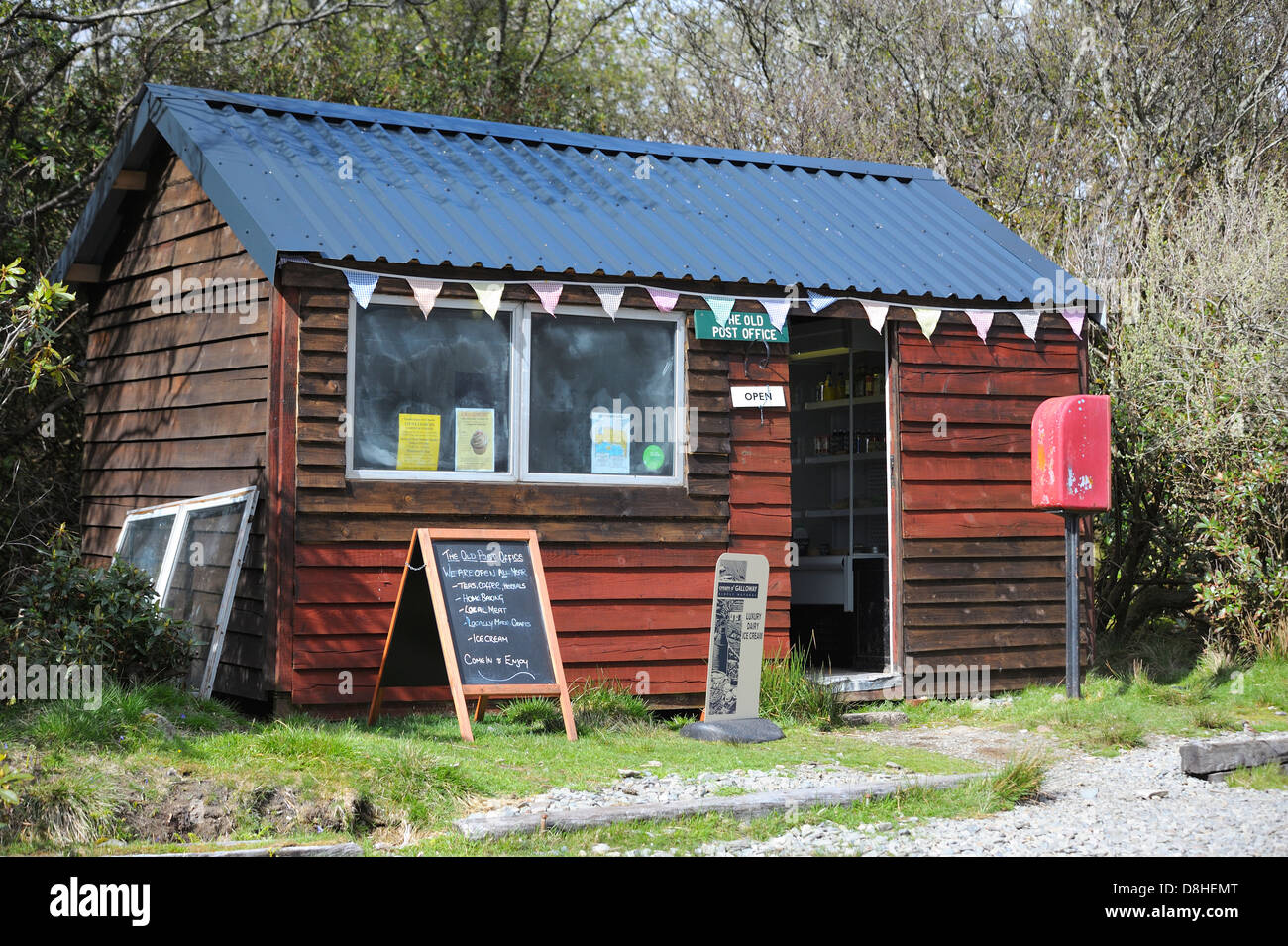 The old post office honesty shop situated on the beach at Lochbuie on