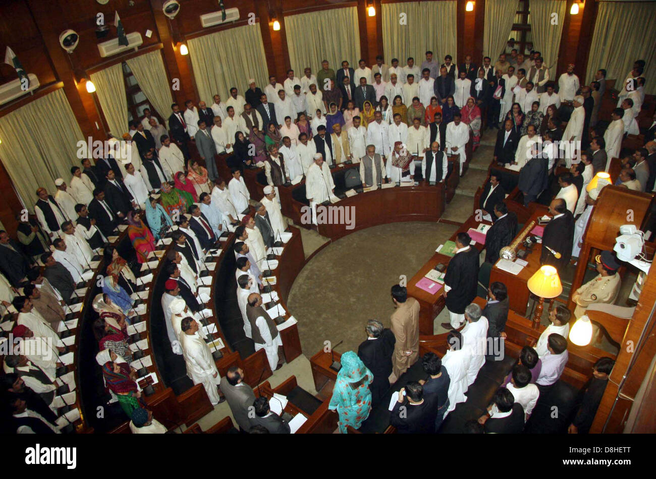Newlyelected Sindh provincial assembly members take oath at the main