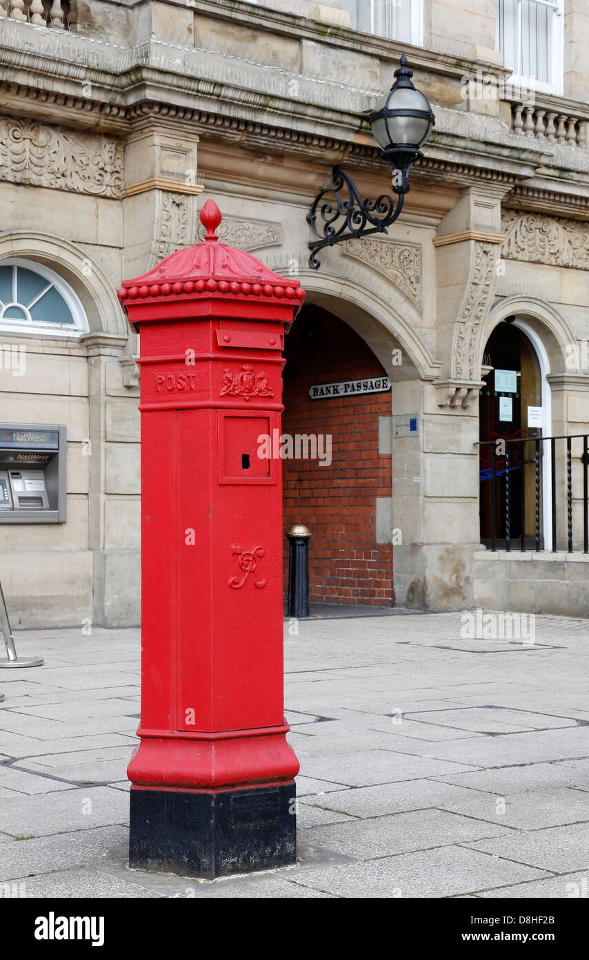 Victorian post box Market Square Stafford Staffordshire England Stock