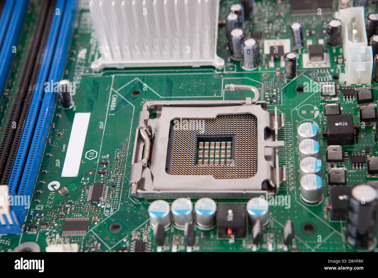 Close shot of an old computer motherboard Stock Photo Alamy