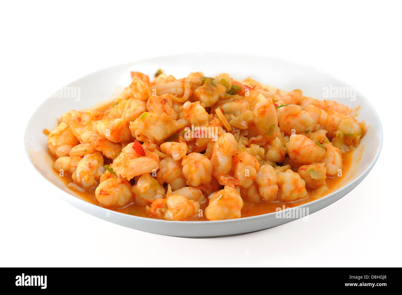 Spicy Prawns Stock Photo