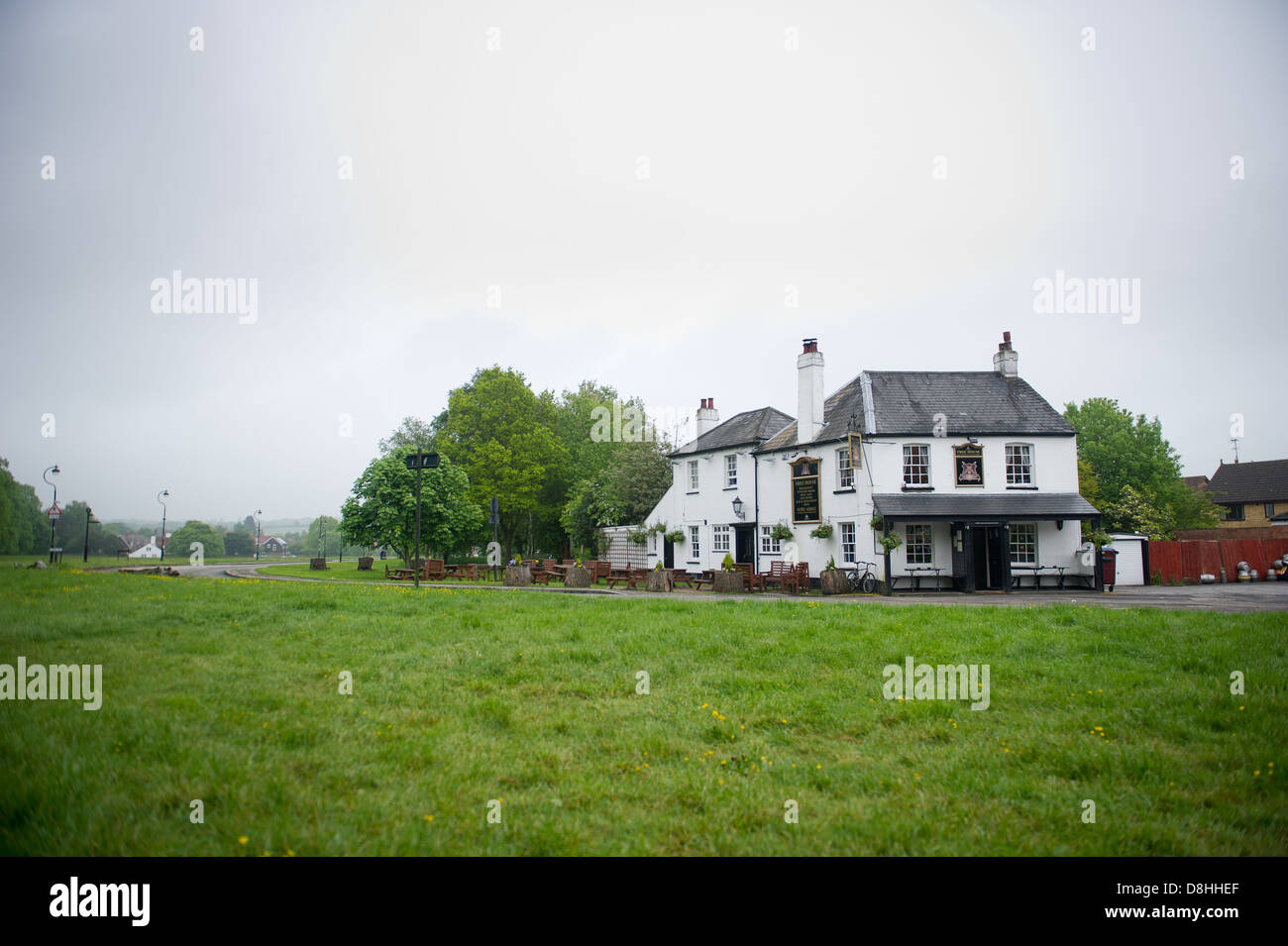 The Cricketers pub on Redbourn common, UK. Stock Photo