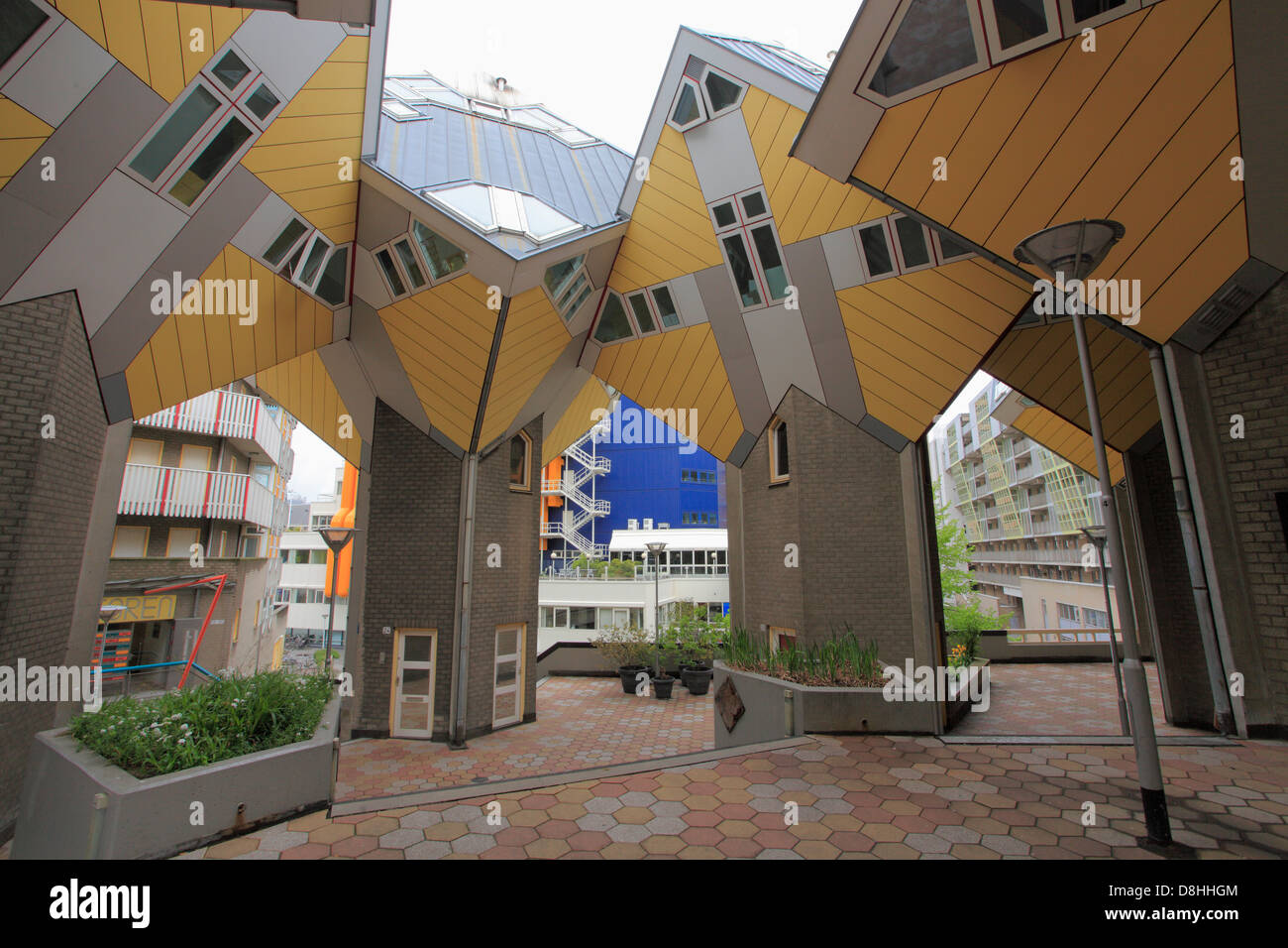 Netherlands, Rotterdam, Kubus, cube apartments Stock Photo Alamy
