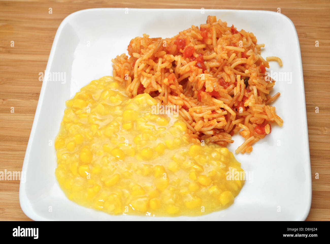 Spanish Rice with Creamed Corn Stock Photo Alamy