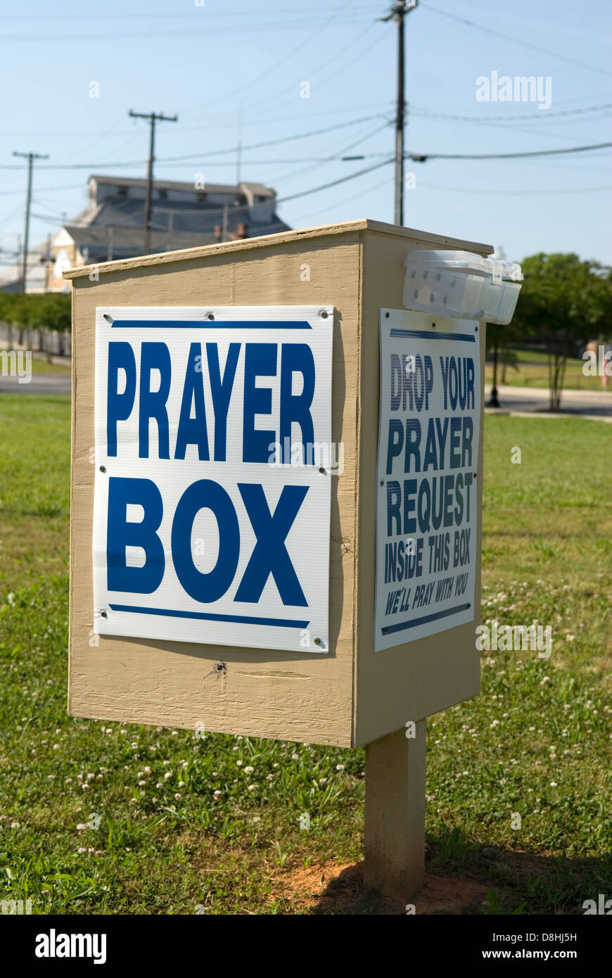 Prayer Box USA Stock Photo