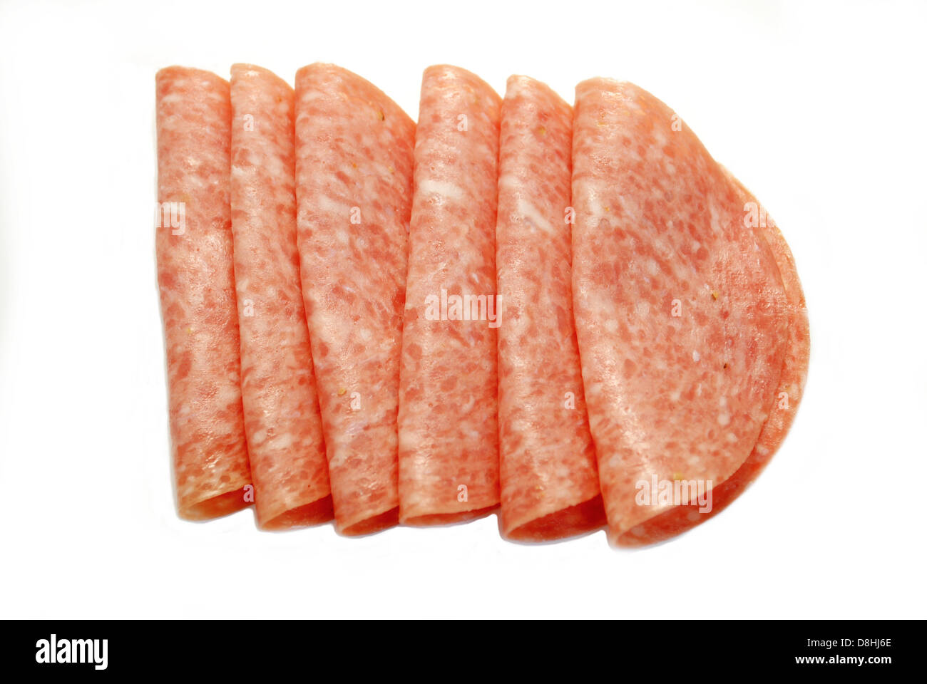 Folded Lunch Meat Stock Photo