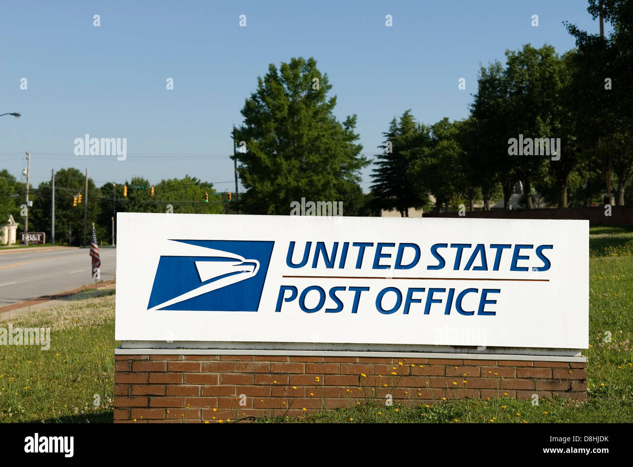 United States Post Office Sign USA Stock Photo