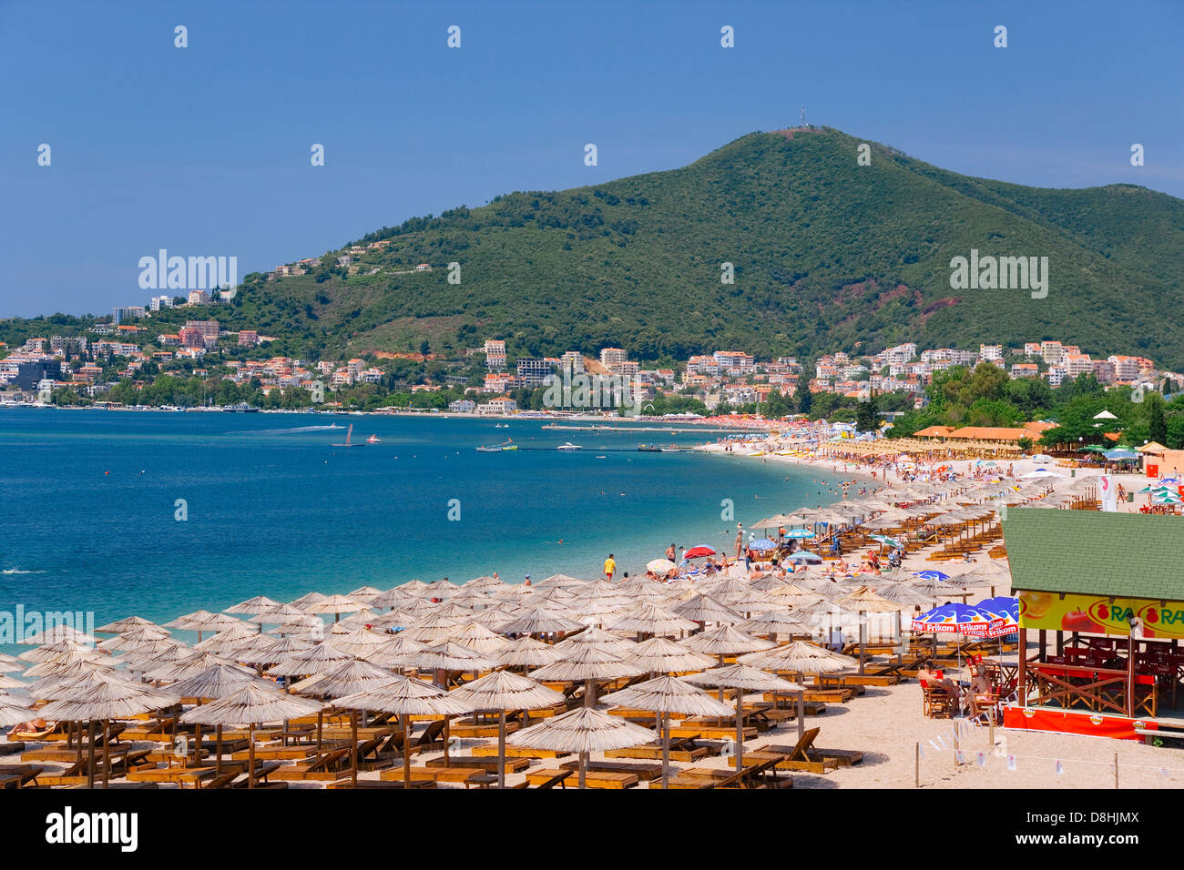 Eastern Europe, Balkans, Montenegro, Budva Riviera, Becici, Plaza Becici ( Becici Beach) and the Adriatic Sea Stock Photo - Alamy