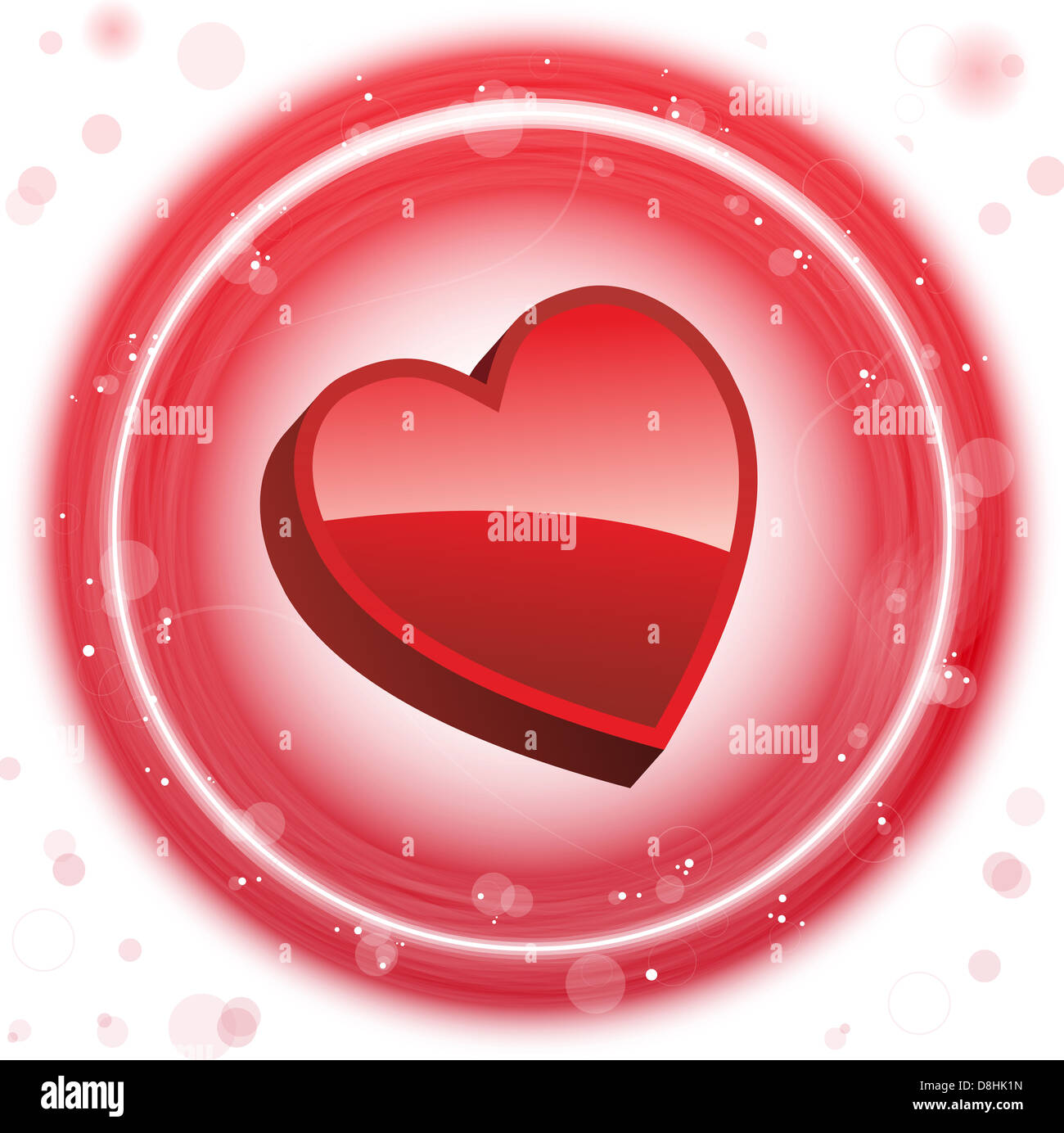 Vector - Happy Valentine's Day Neon Heart Bubbles Background Stock ...