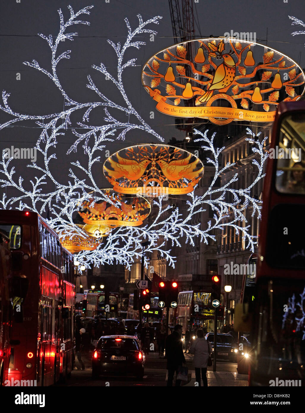 regent street christmas lights, london uk Stock Photo Alamy