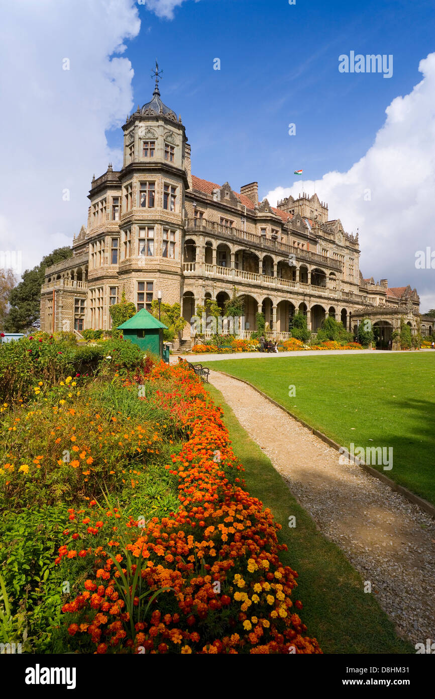 India, Himachal Pradesh, Shimla, Simla Hill Station, The Viceregal Lodge Stock Photo