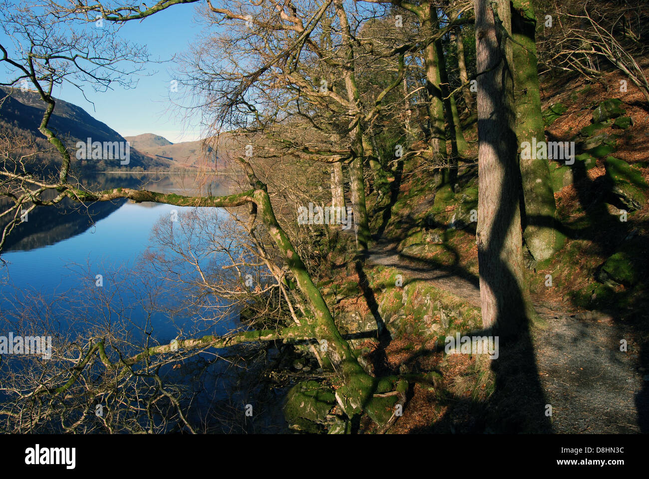 Lakeside path, Buttermere, The Lake District, Cumbria.  UK Stock Photo