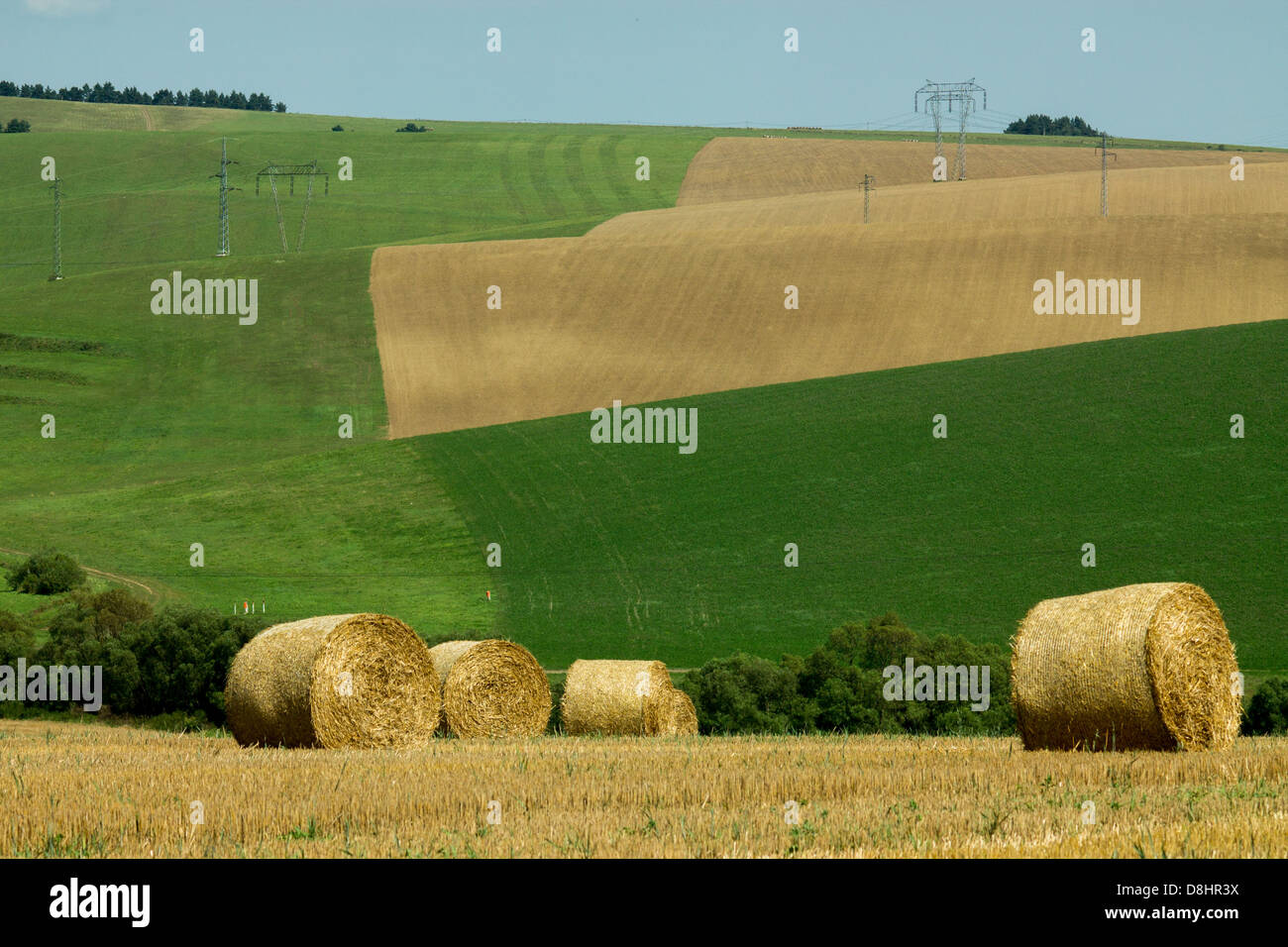Summer fields in East Slovakia Stock Photo