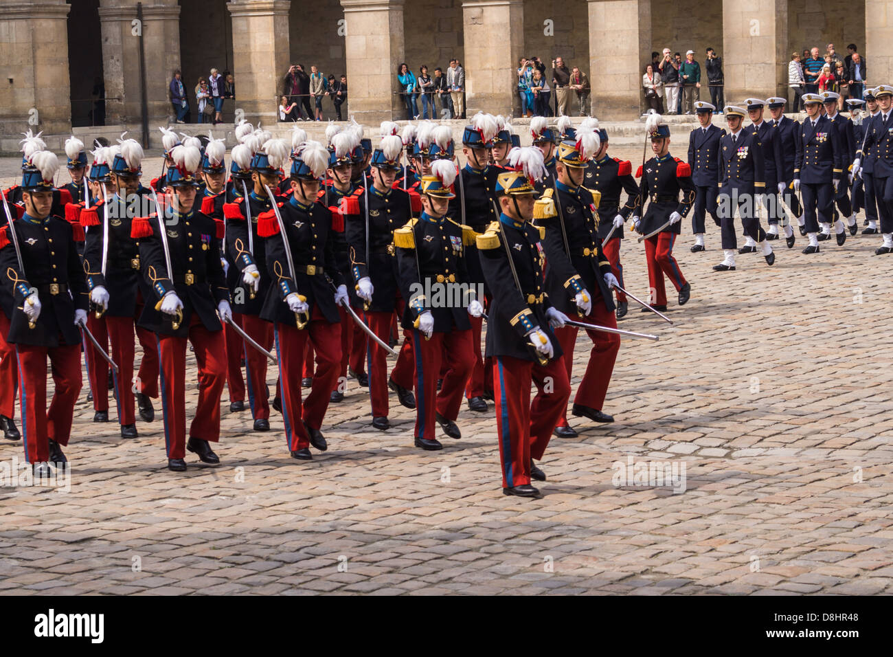 Officer cadets from the famous French military academy SaintCyr Stock
