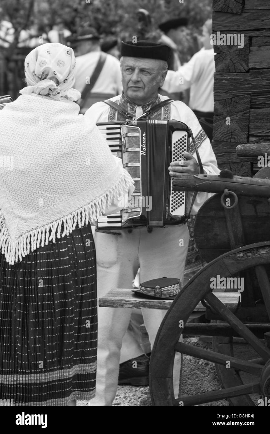 Men with accordion Stock Photo