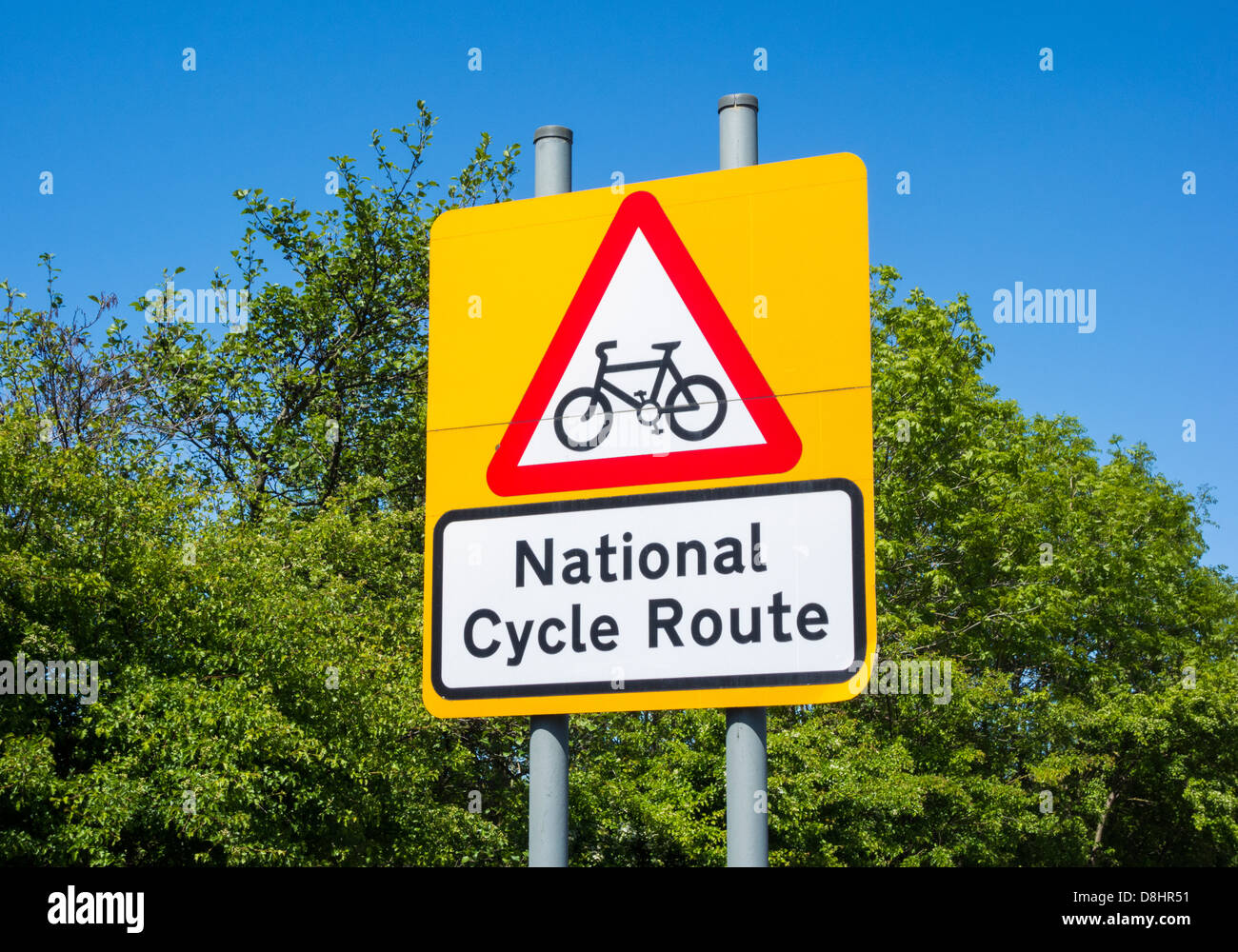 National Cycle Route sign. England,UK Stock Photo