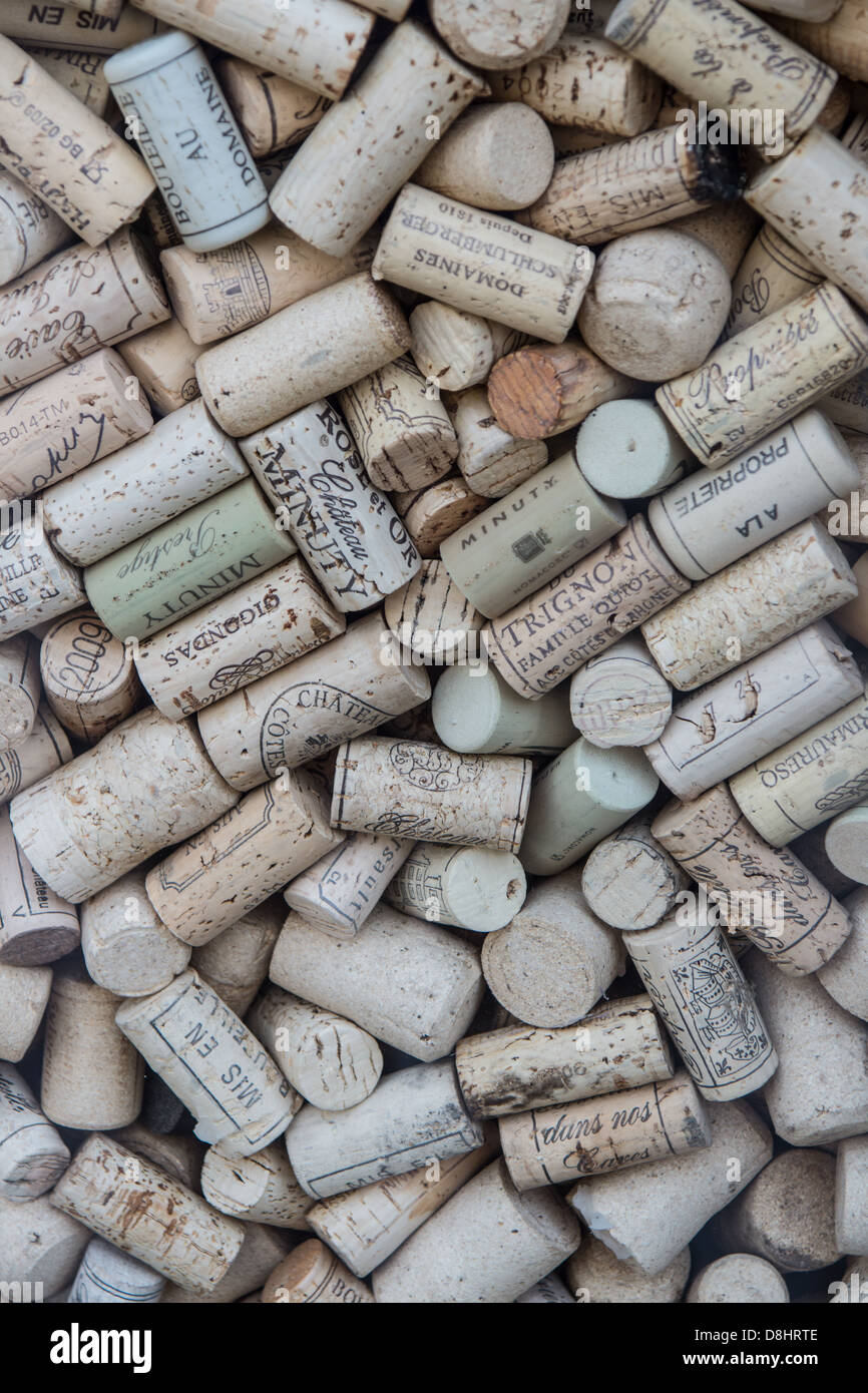 France. Cork plugs of wine bottles Stock Photo Alamy