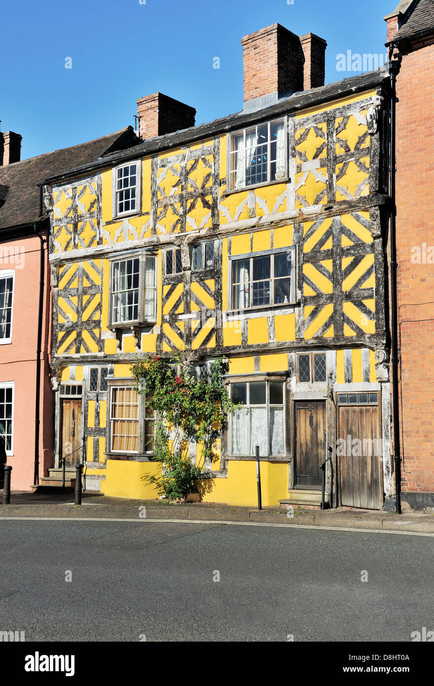 Old Tudor halftimbered style houses in Ludlow, Shropshire, England