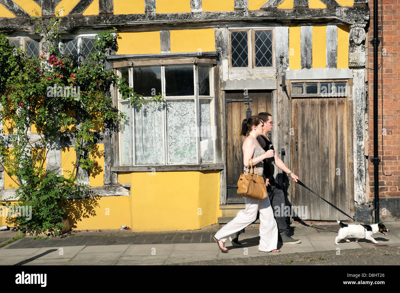 Old Tudor halftimbered style house in Ludlow, Shropshire, England