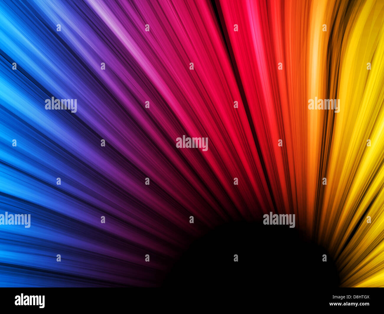 Vector - Abstract Colorful Waves on Black Background Stock Photo - Alamy
