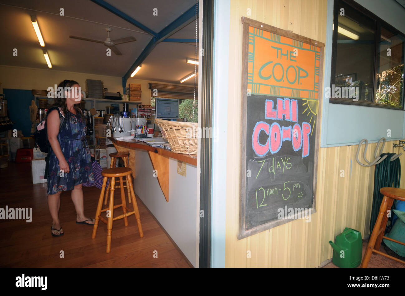 Lord Howe Island co-operative food store, Lord Howe Island, Australia. No MR or PR Stock Photo