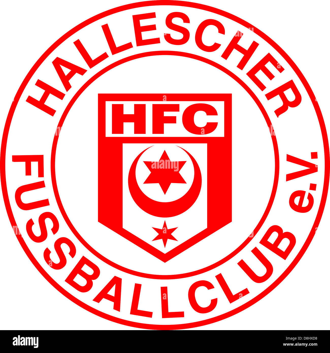 Logo of German football team Hallescher Fussballclub HFC Stock Photo Logo of German football team Hallescher Fussballclub HFC Stock Photo